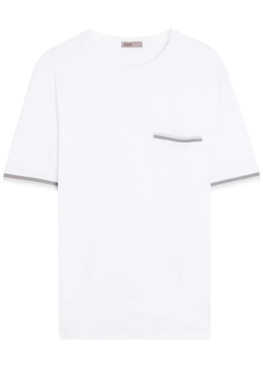 Herno Striped-trim Cotton T-shirt - 1