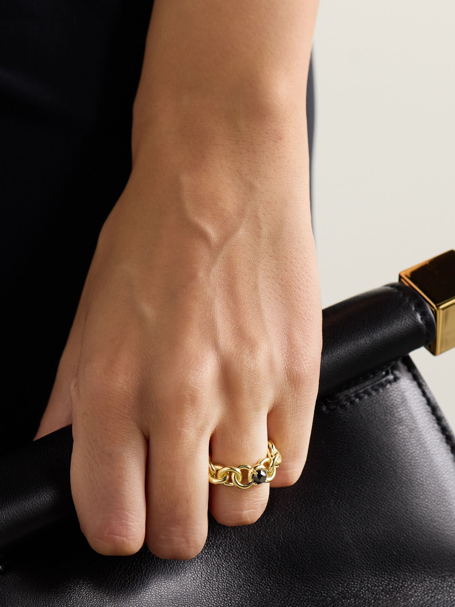 Serpens Large 18-karat gold diamond ring Black - 2