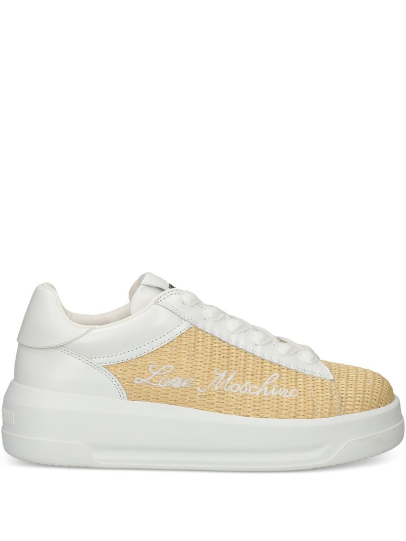 logo-embroidered sneakers 1