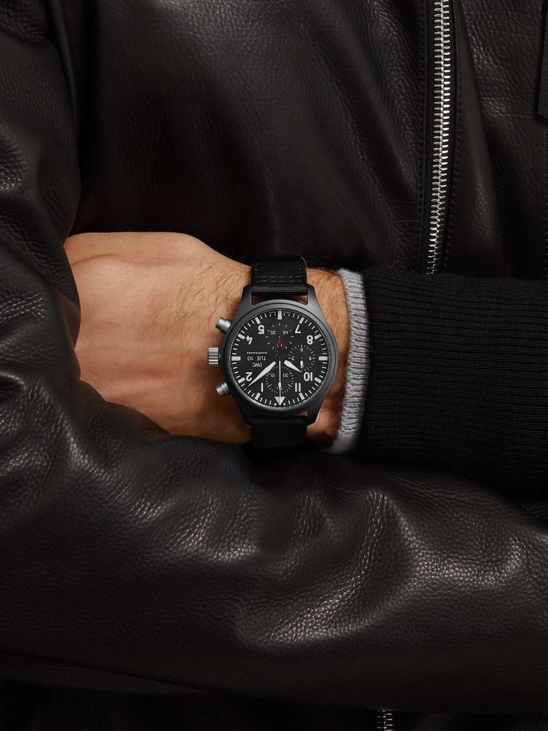 IWC Schaffhausen Pilot's TOP GUN Automatic Chronograph 44.5mm Ceramic and Textile Watch, Ref. No. 	IW389101 outlook