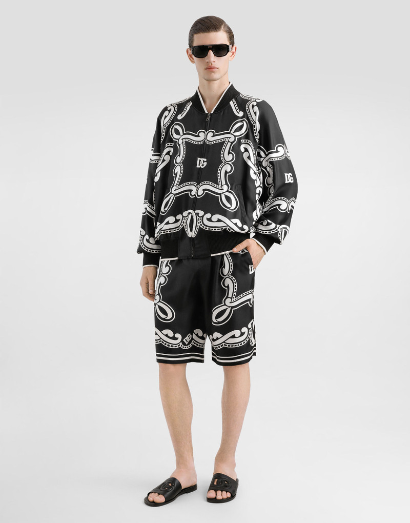Dolce & Gabbana Bandanna-print silk shorts outlook
