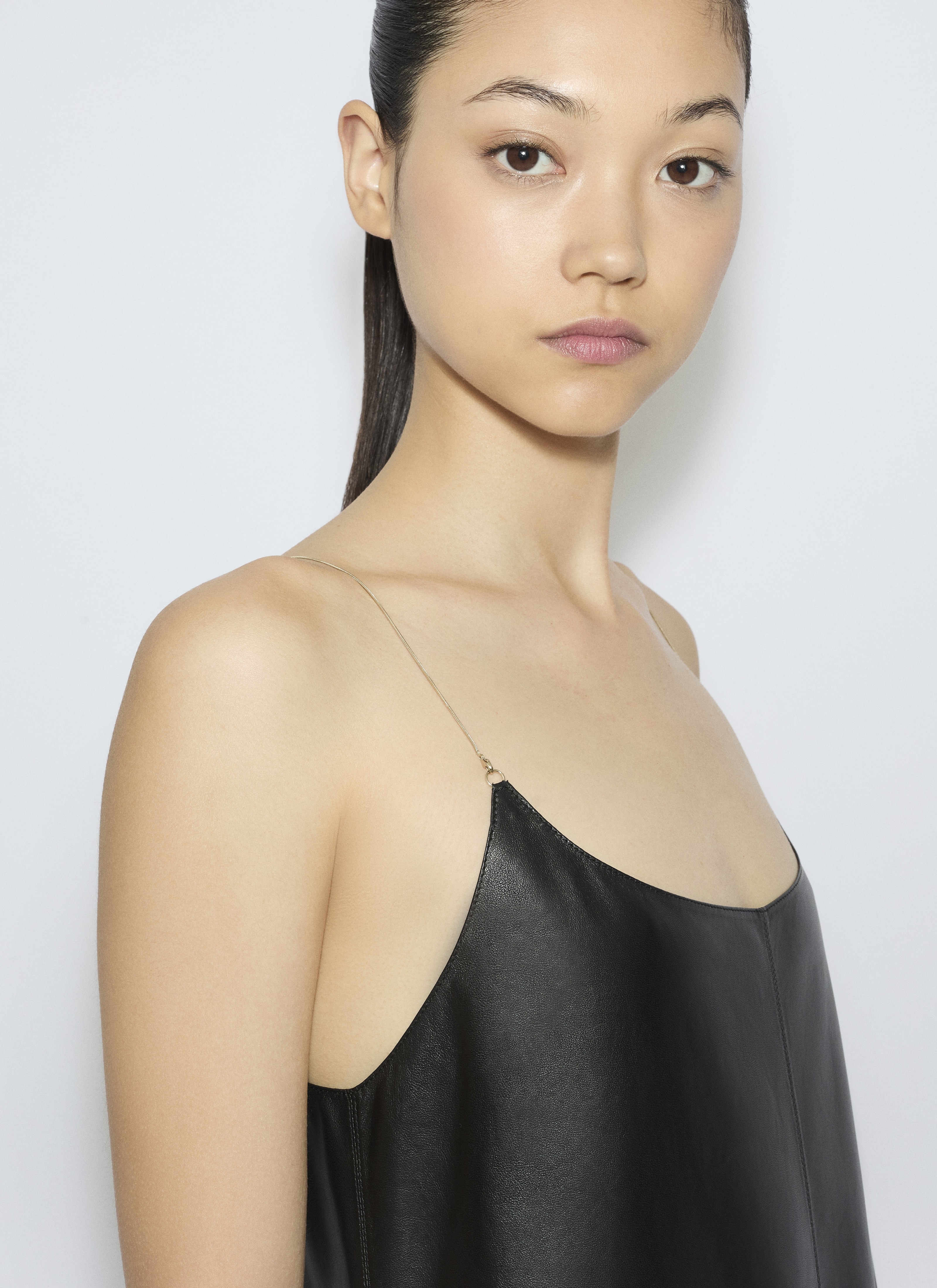 LEATHER SLIP JUMPSUIT - 5