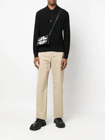 TOM FORD long-sleeve ribbed-knit polo top outlook