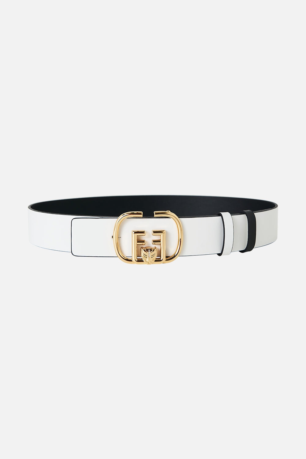 REVERSIBLE MONOGRAM BUCKLE BELT - 4