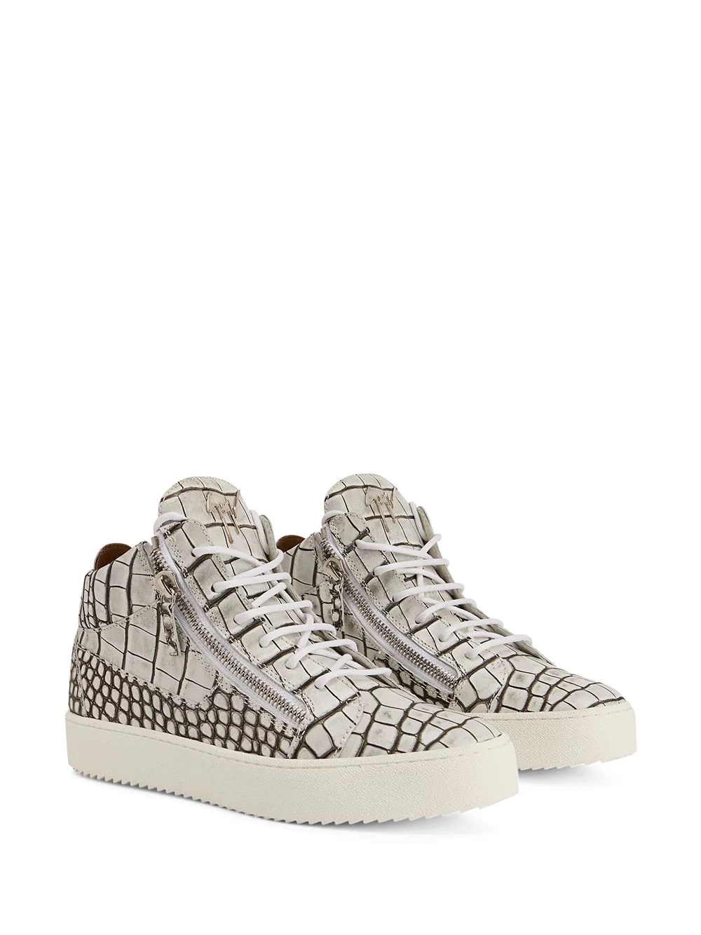 Kriss crocodile-effect trainers - 2