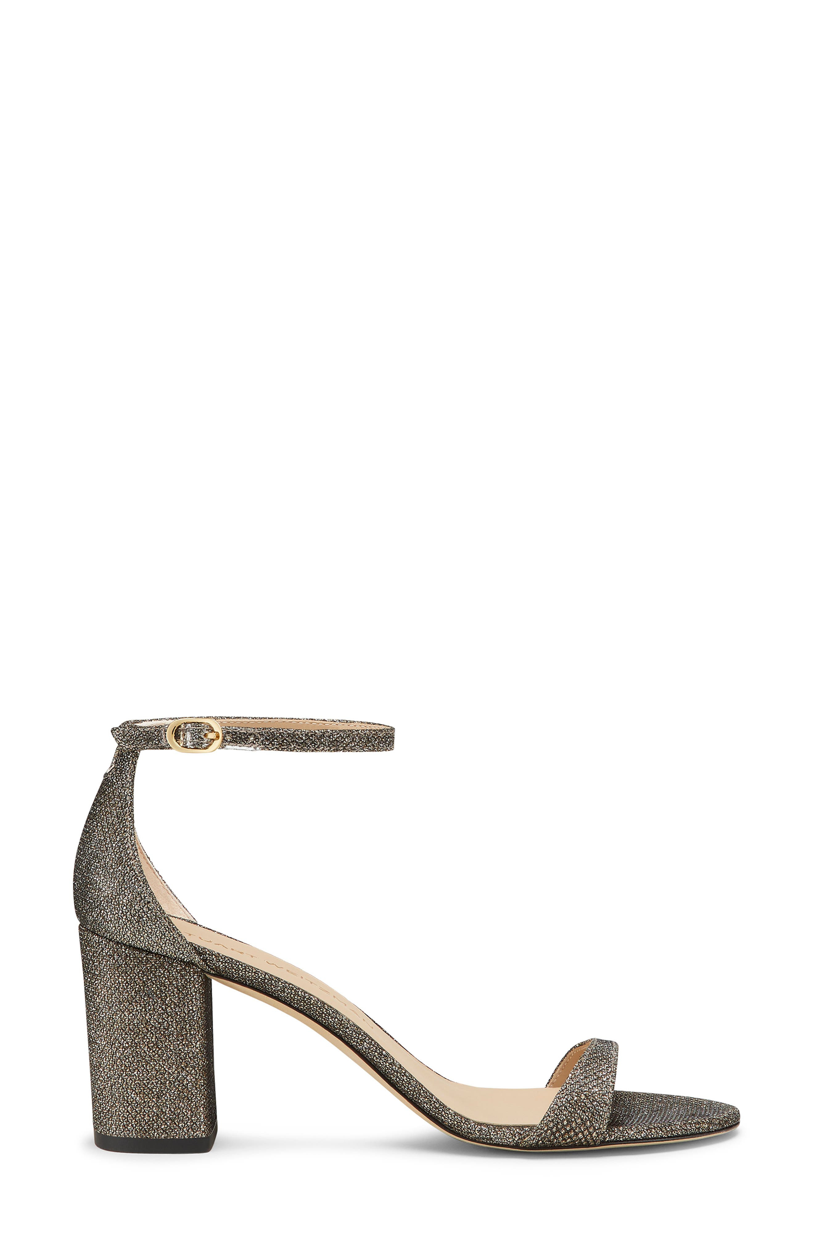 Stuart Weitzman Nudist Block 75 Sandal in New Pyrite at Nordstrom - 2