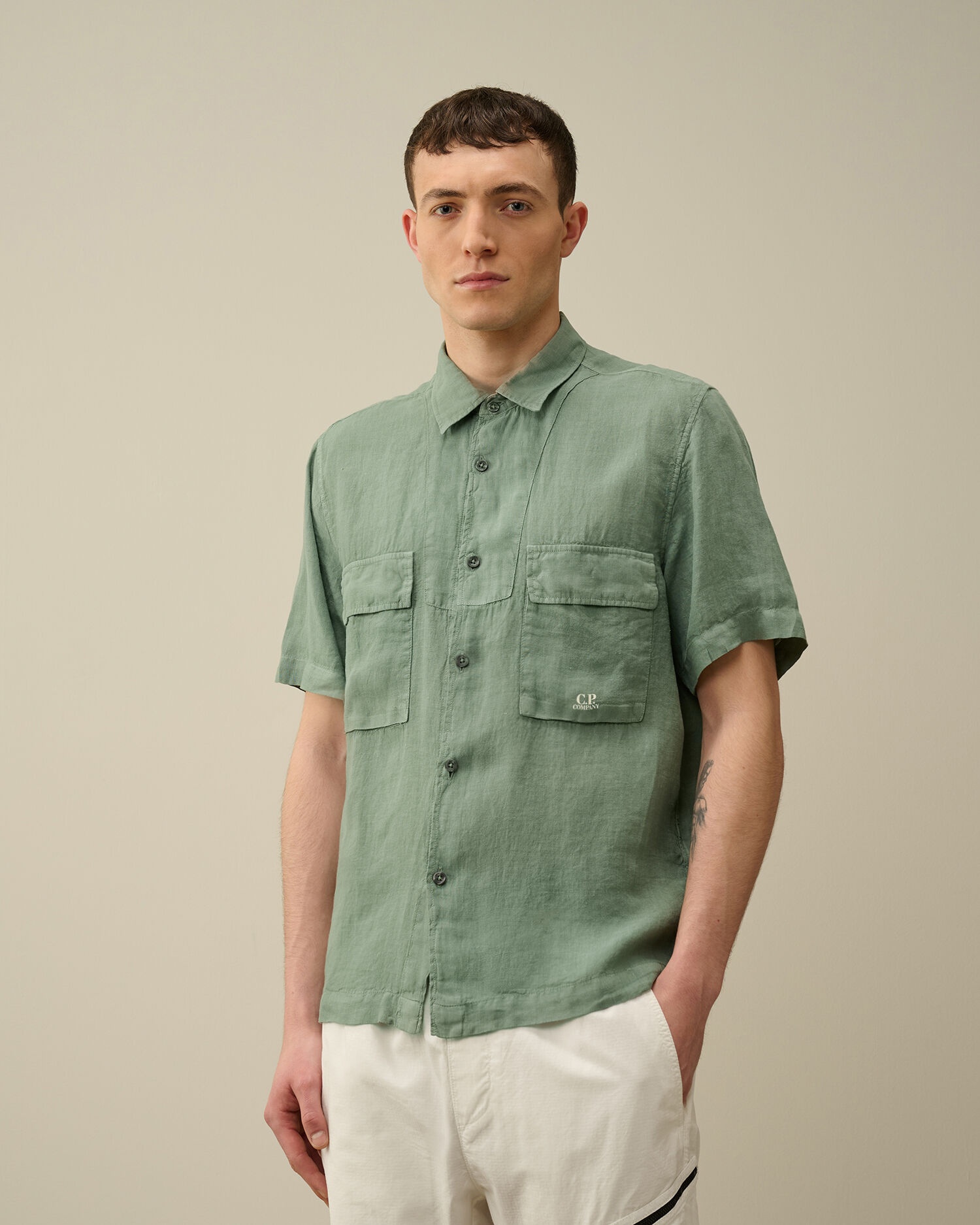 Linen Short Sleeved Shirt - 2