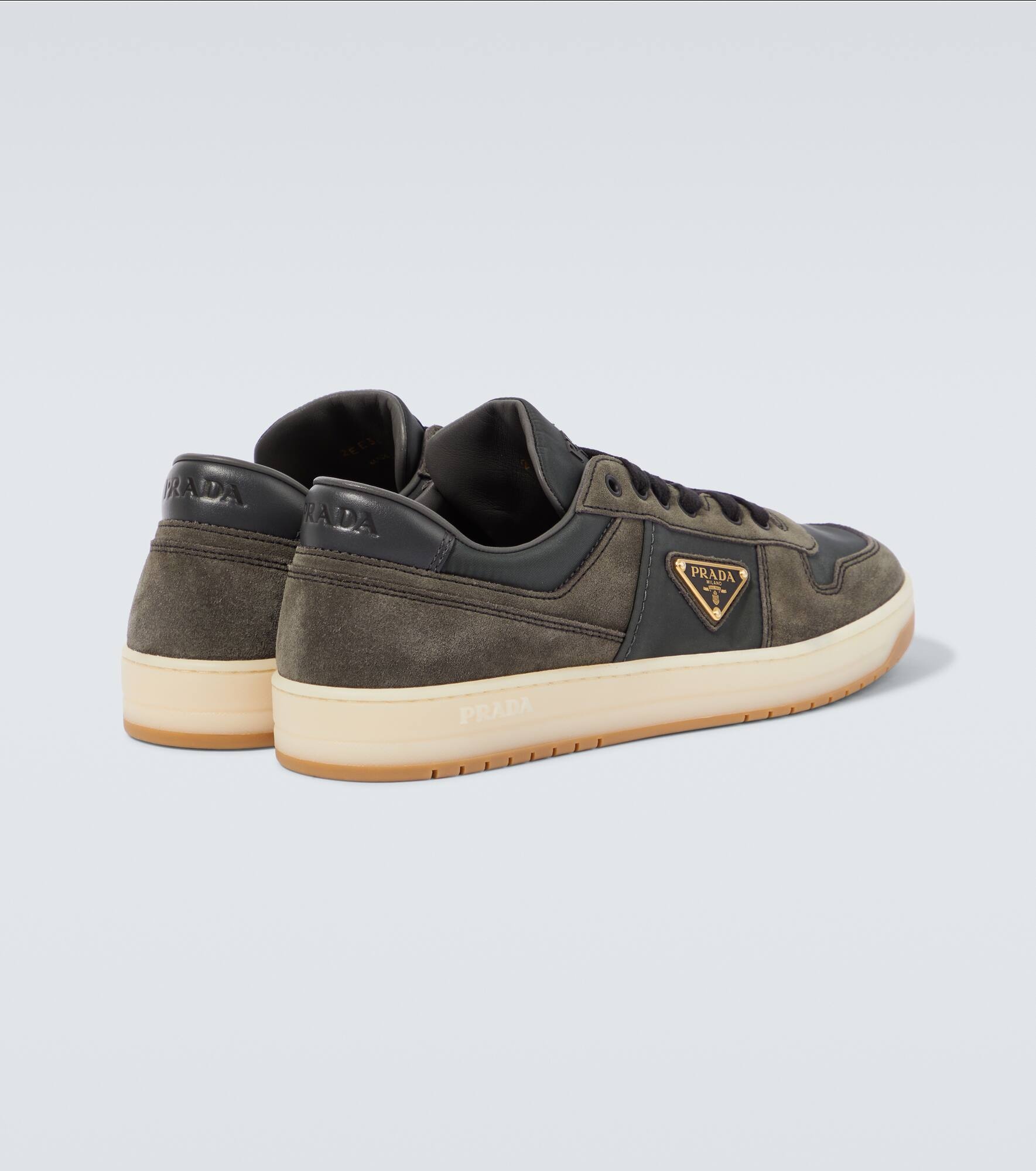 Re-Nylon and suede sneakers - 6