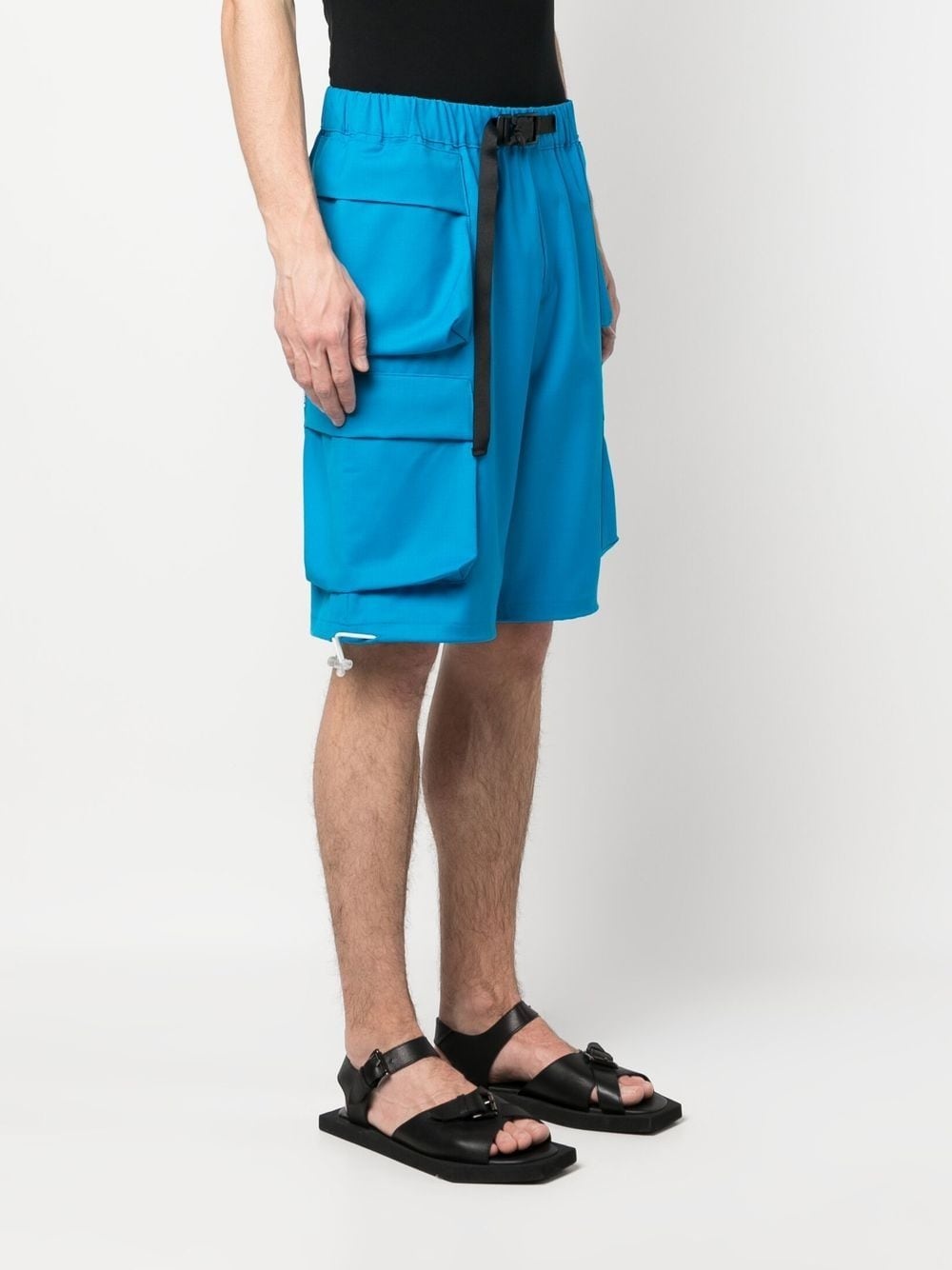 virgin wool cargo shorts - 3