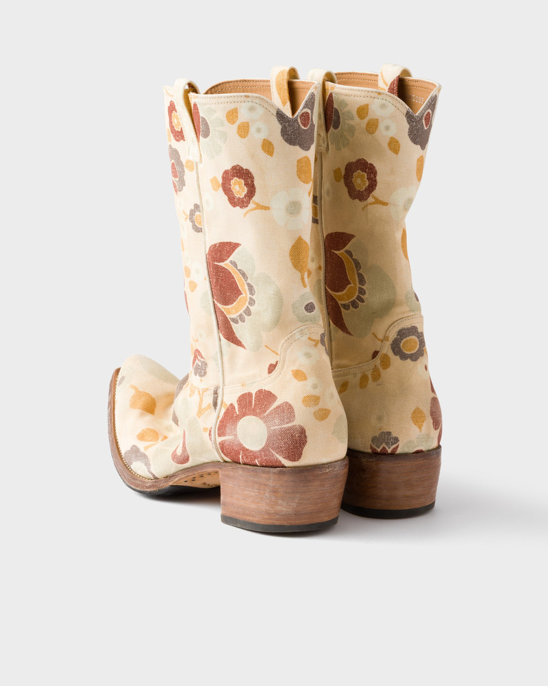 Printed fabric boots 5
