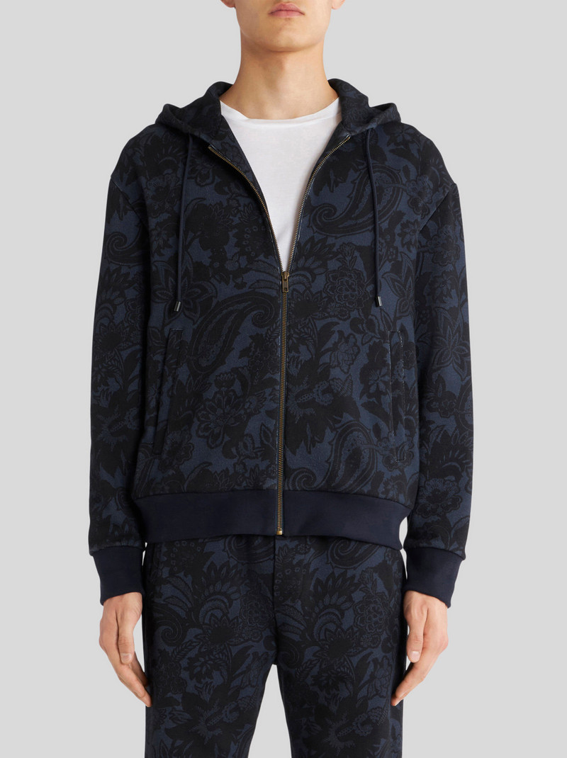 PAISLEY PRINT HOODED SWEATSHIRT 2