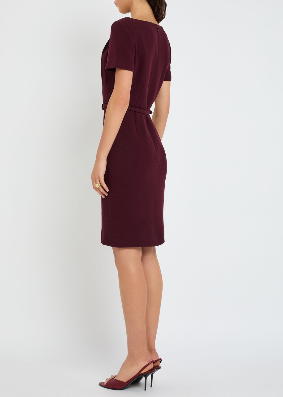 Roland Mouret Belted Wool-crepe Dress - 3