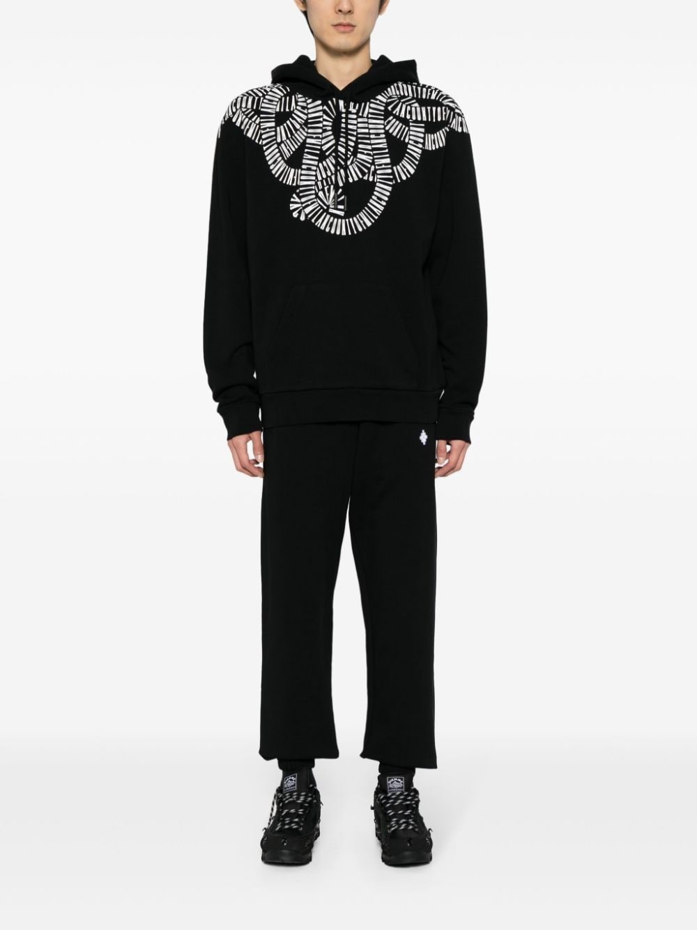 Snake Wings cotton hoodie - 2