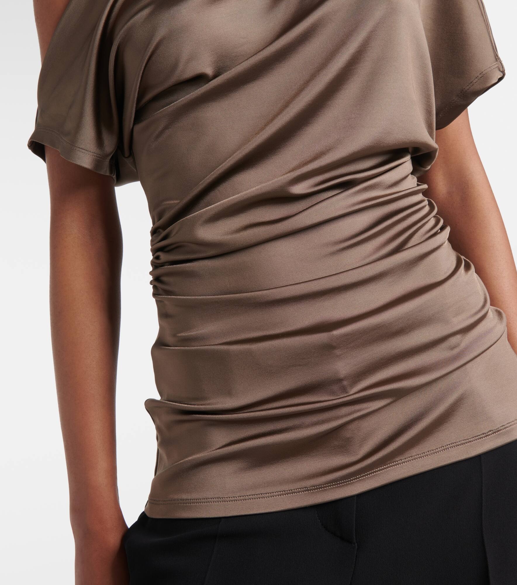 Edel ruched draped jersey top - 5