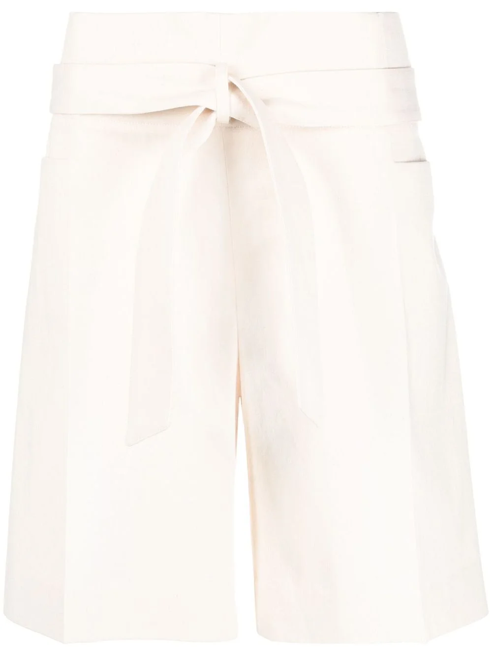 belted waist shorts - 1