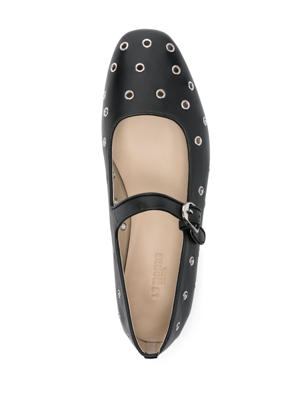 eyelet-studded ballet flats - 4