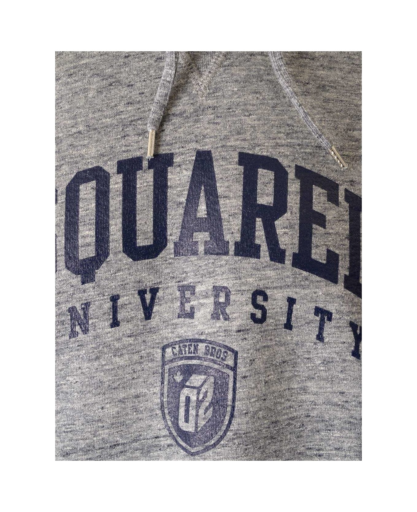 Logo Print Melange Hoodie - 3