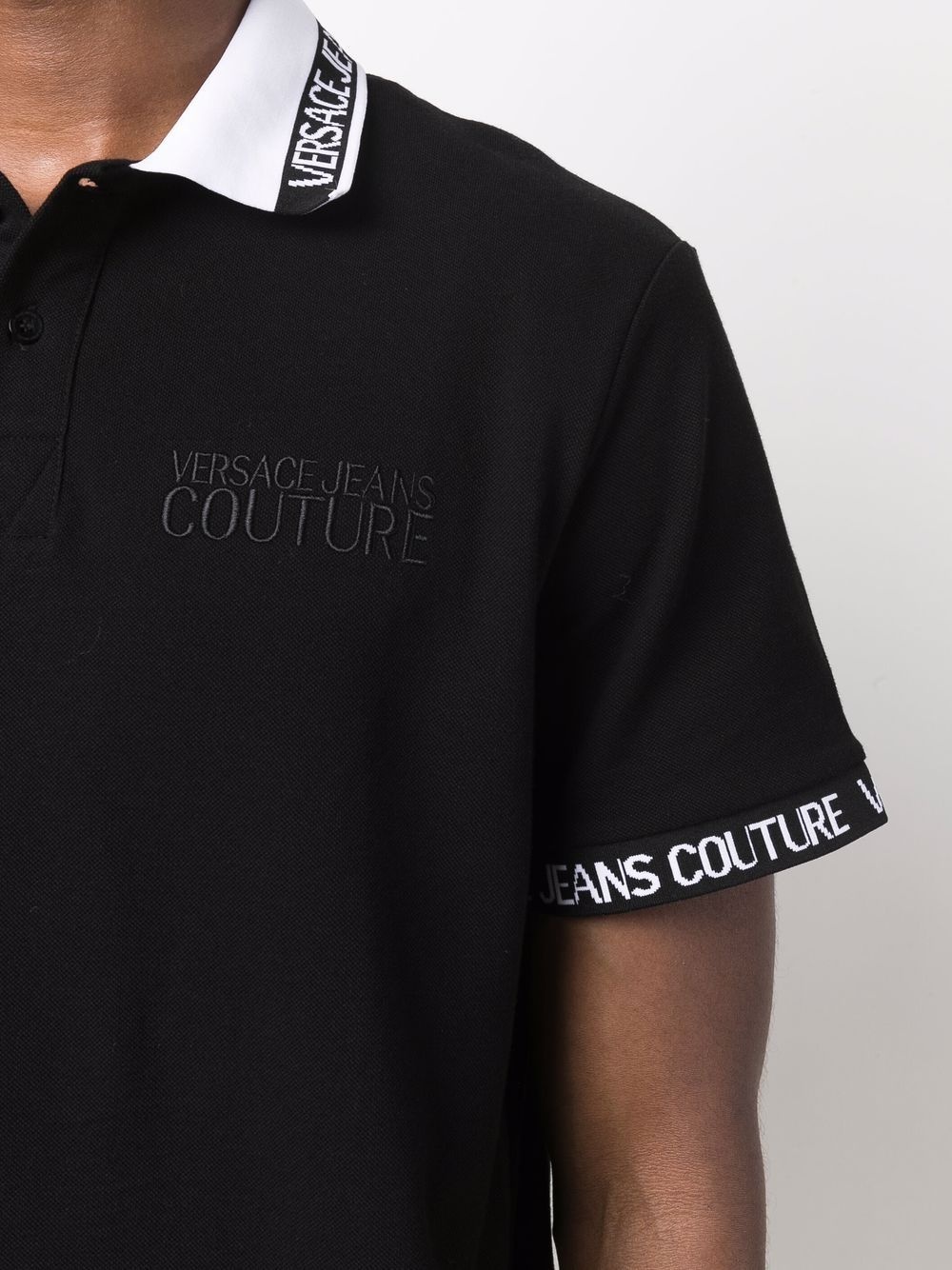 logo-tape polo shirt - 5