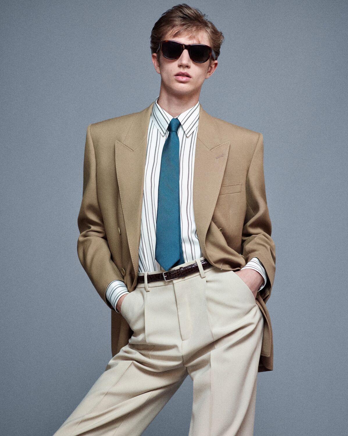 JACKET IN WOOL GABARDINE - 2