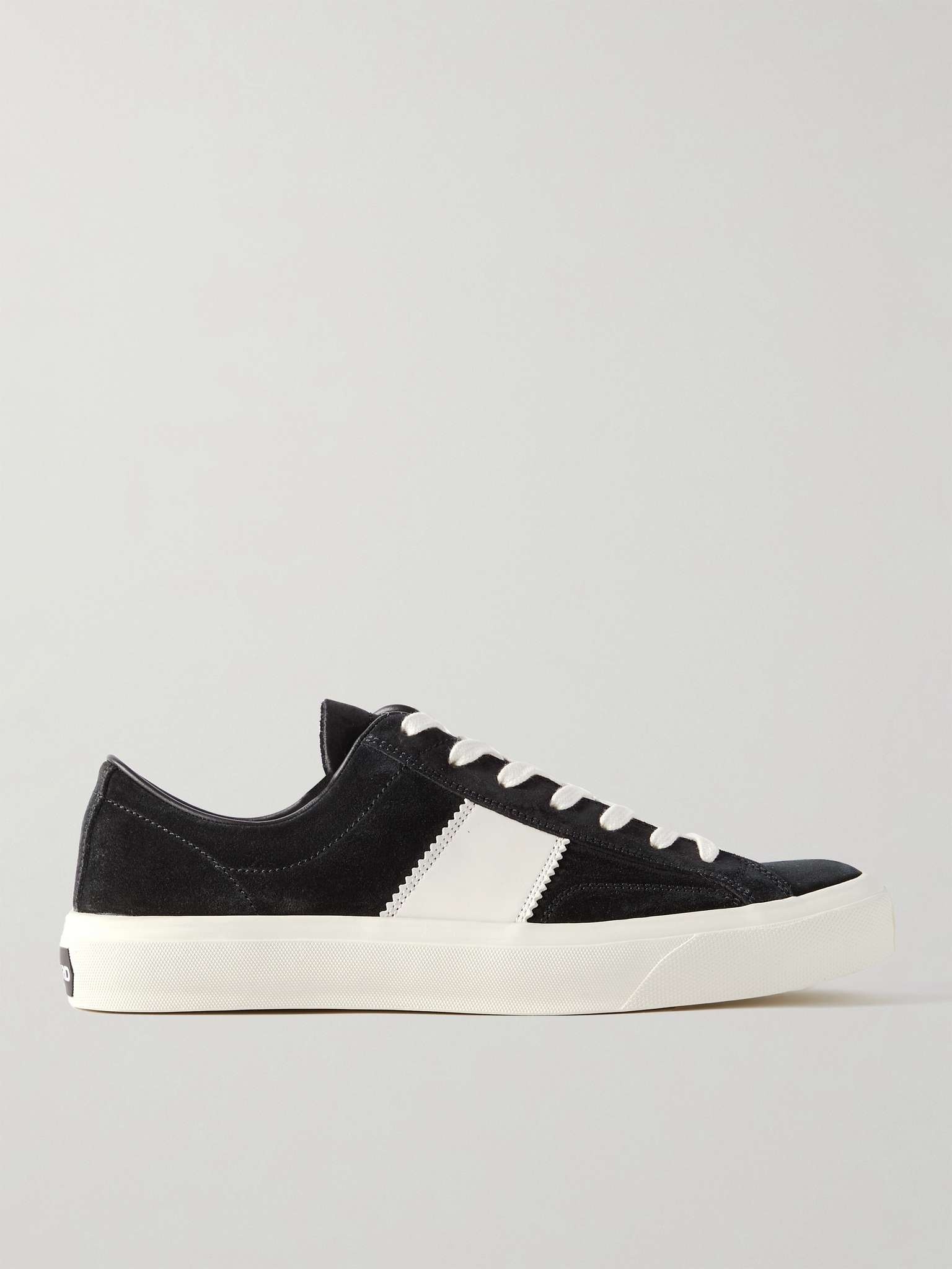 Cambridge Leather-Trimmed Suede Sneakers - 1