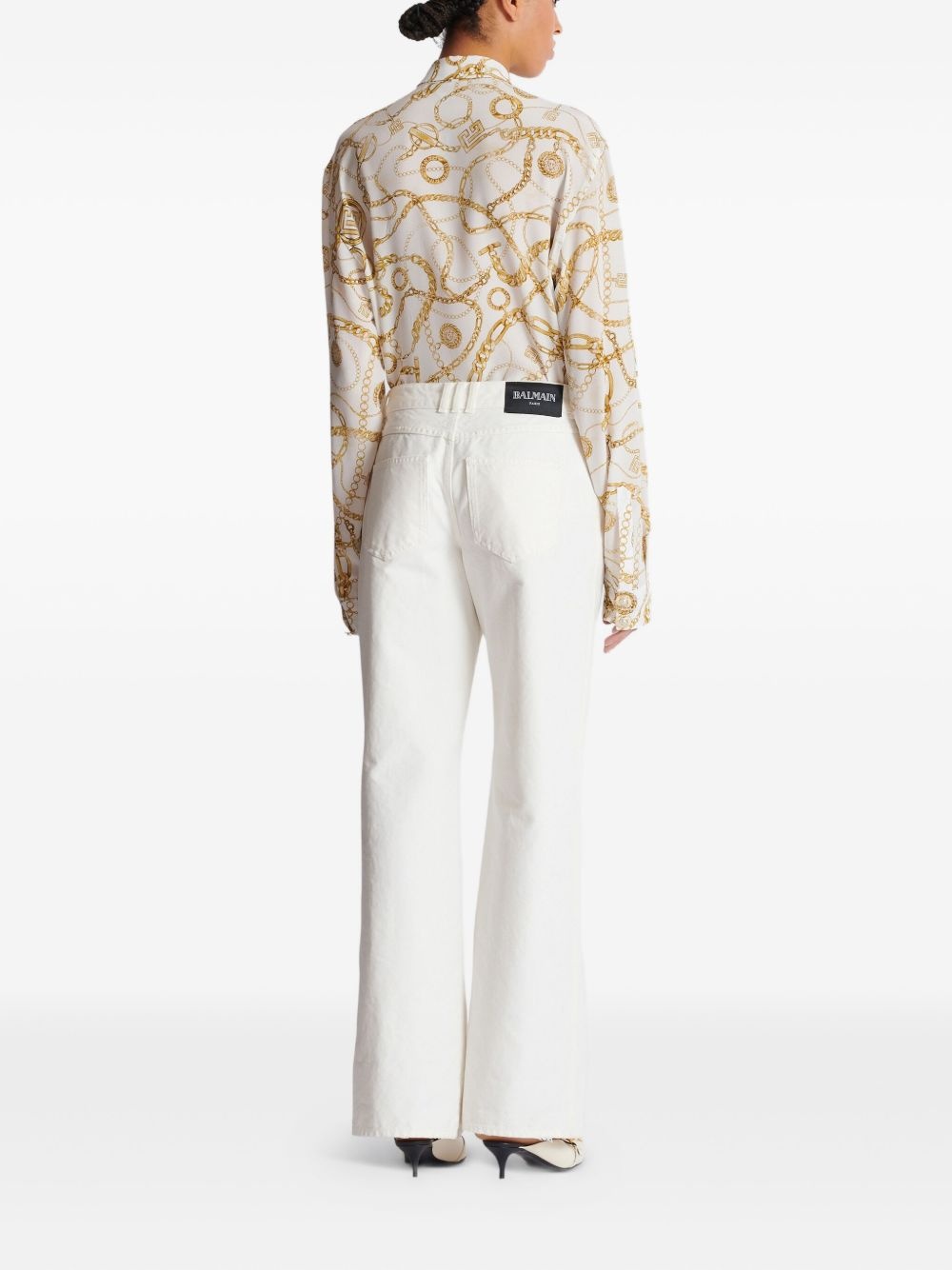 logo-patch jeans - 4