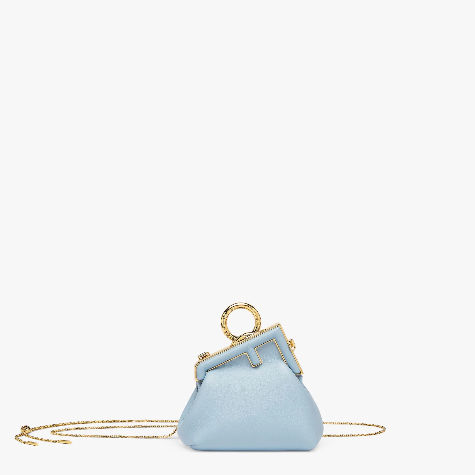 Light blue nappa leather charm - 1