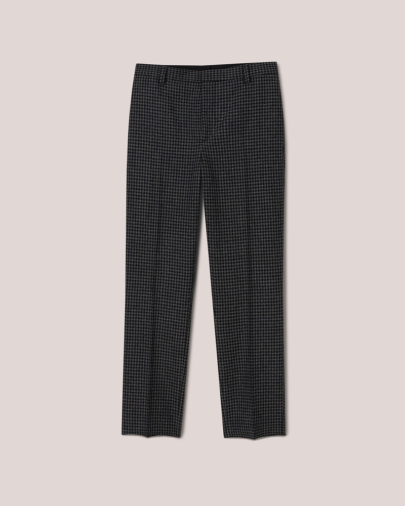 JUN - Wool houndstooth pants - Grey/Black - 1