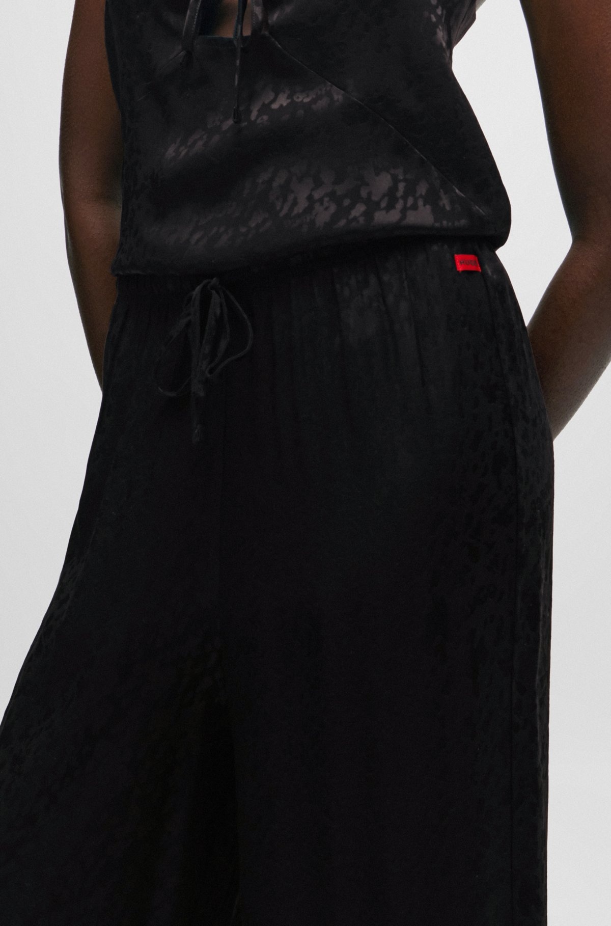 LOGO-TRIM PAJAMA VEST WITH SIGNATURE JACQUARD - 4