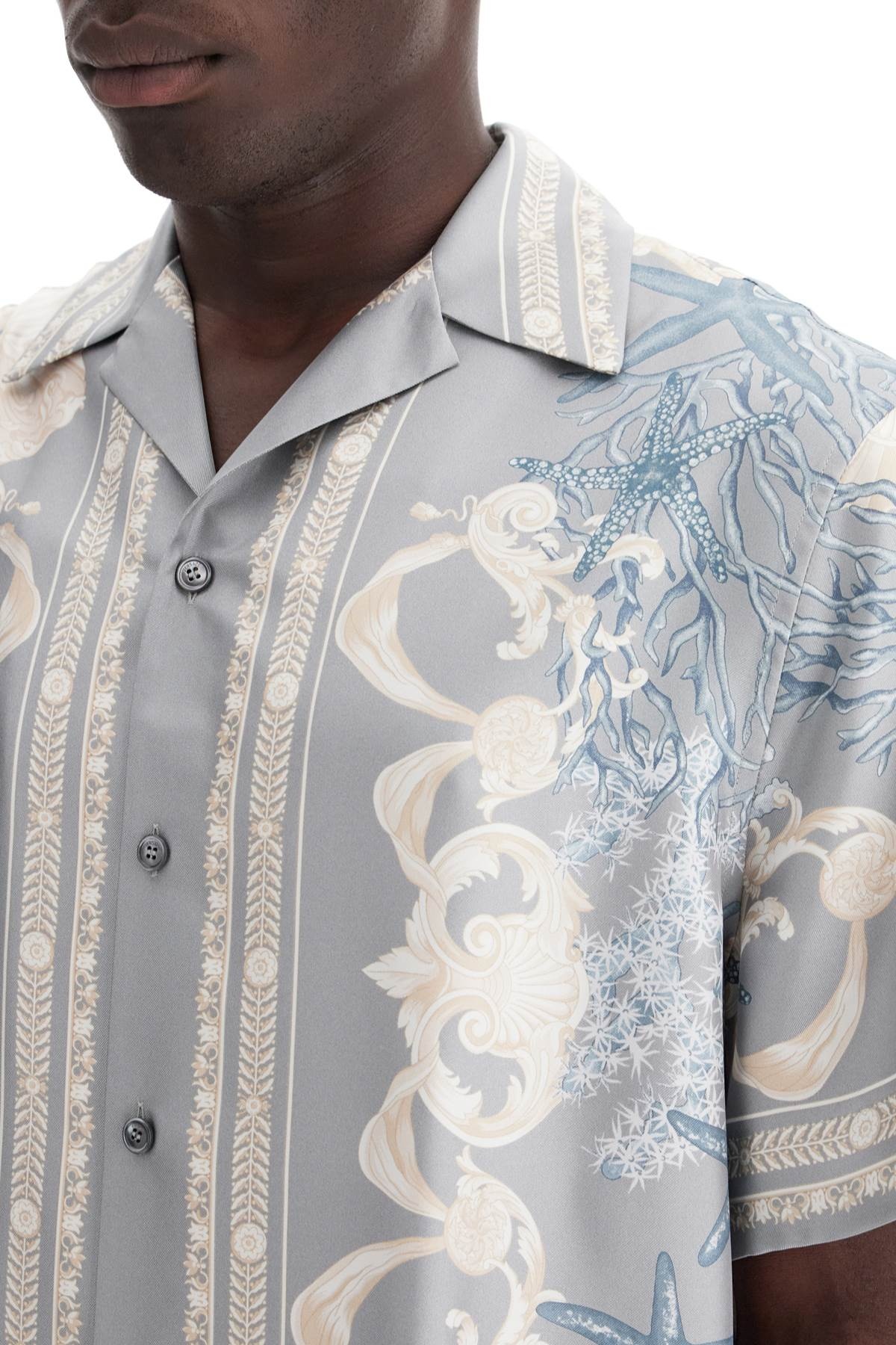 BAROQUE PRINTED SILK BOWLING SHIRT SET FOR THE - 5