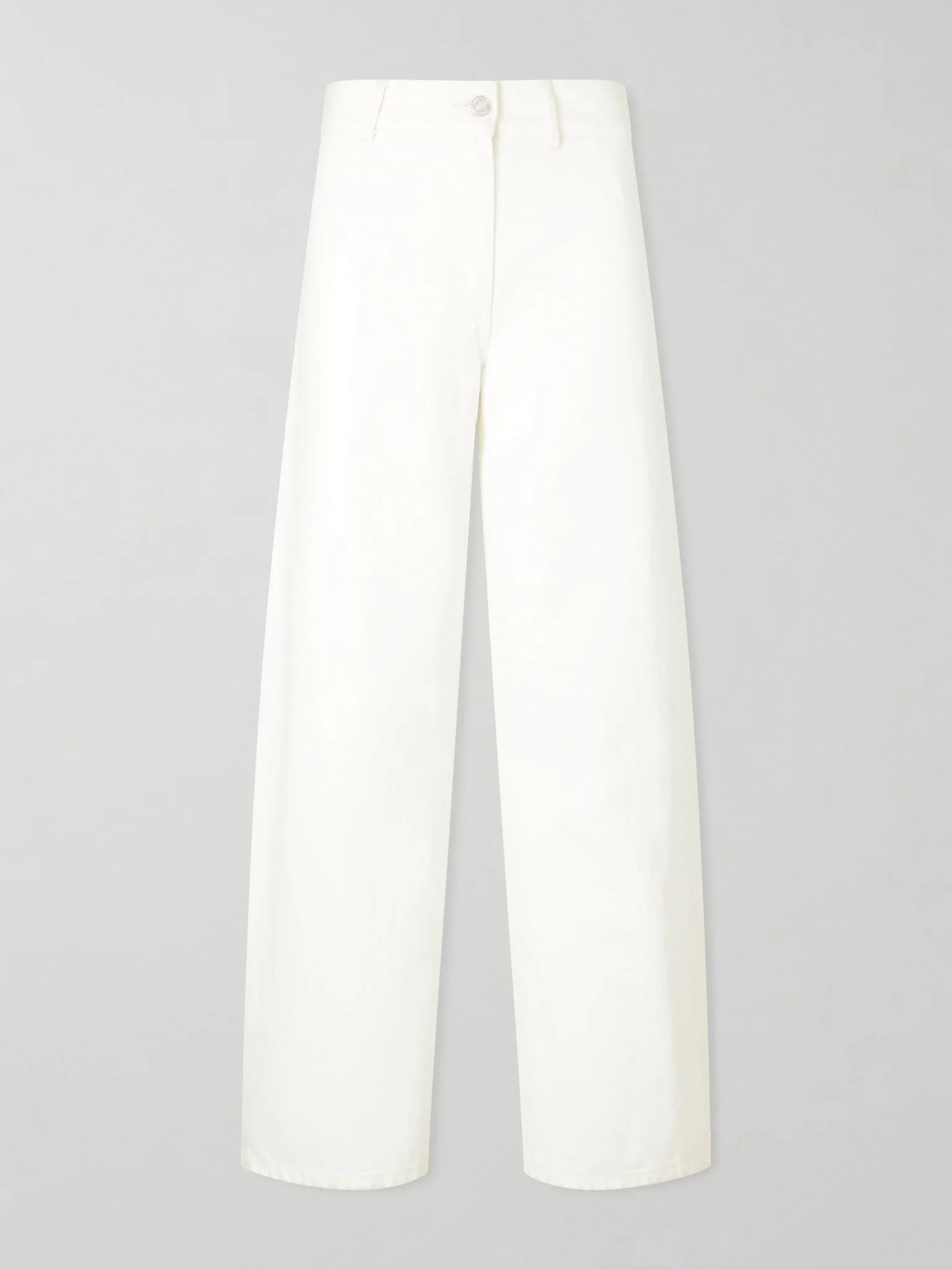 Megan mid-rise wide-leg jeans Cream - 1