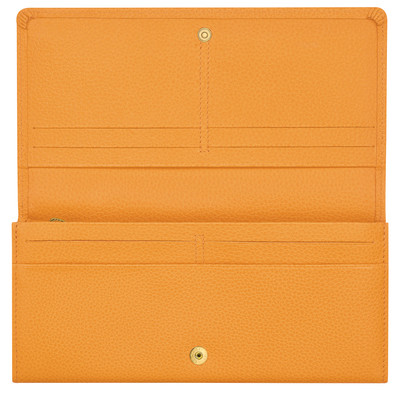 Longchamp Le Foulonné Continental wallet Apricot - Leather outlook