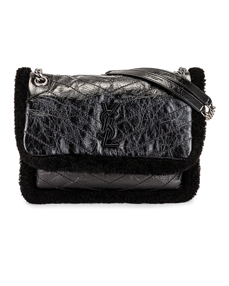 Medium Niki Shearling Chain Bag - 1