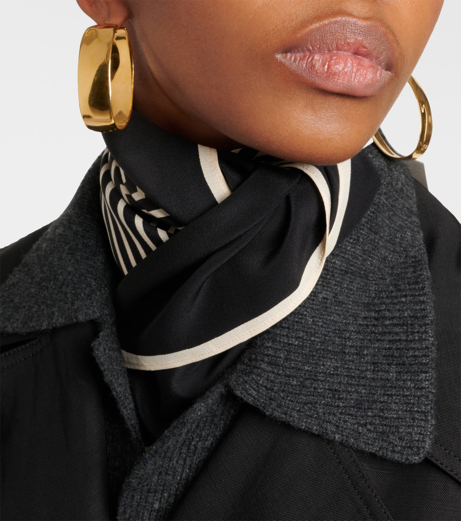 Printed silk scarf - 3