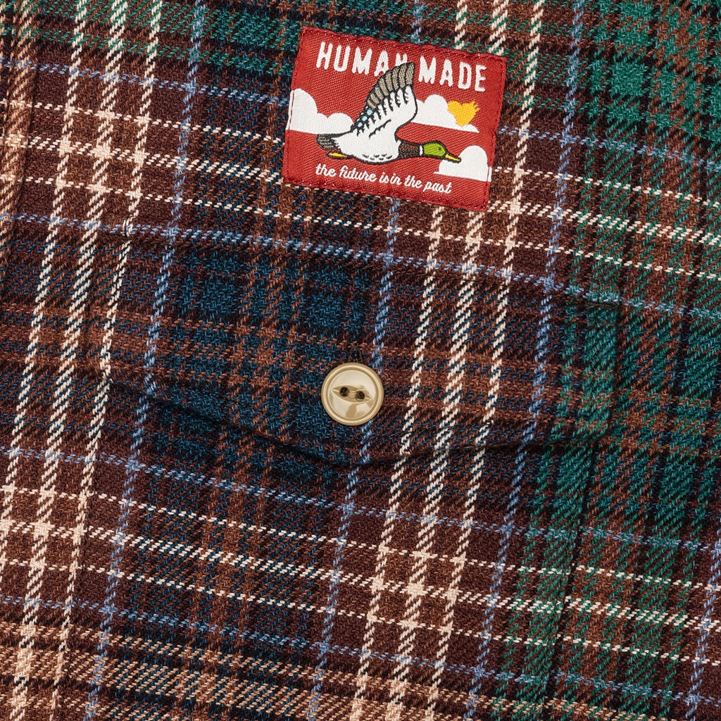 Human Made CHECK SHIRT - BROWN | feature | REVERSIBLE
