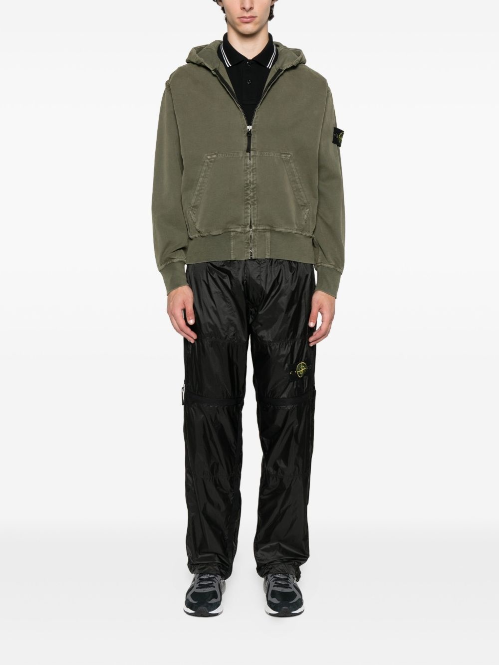 panelled zip-detail trousers - 2