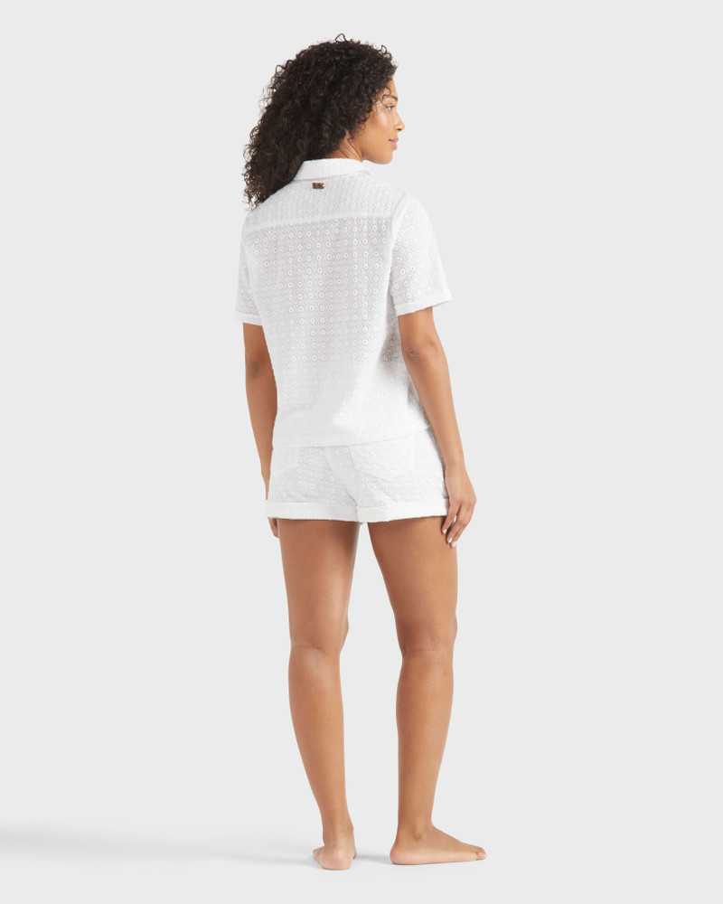 WOMEN COTTON BERMUDA SHORTS BRODERIE ANGLAISE 3