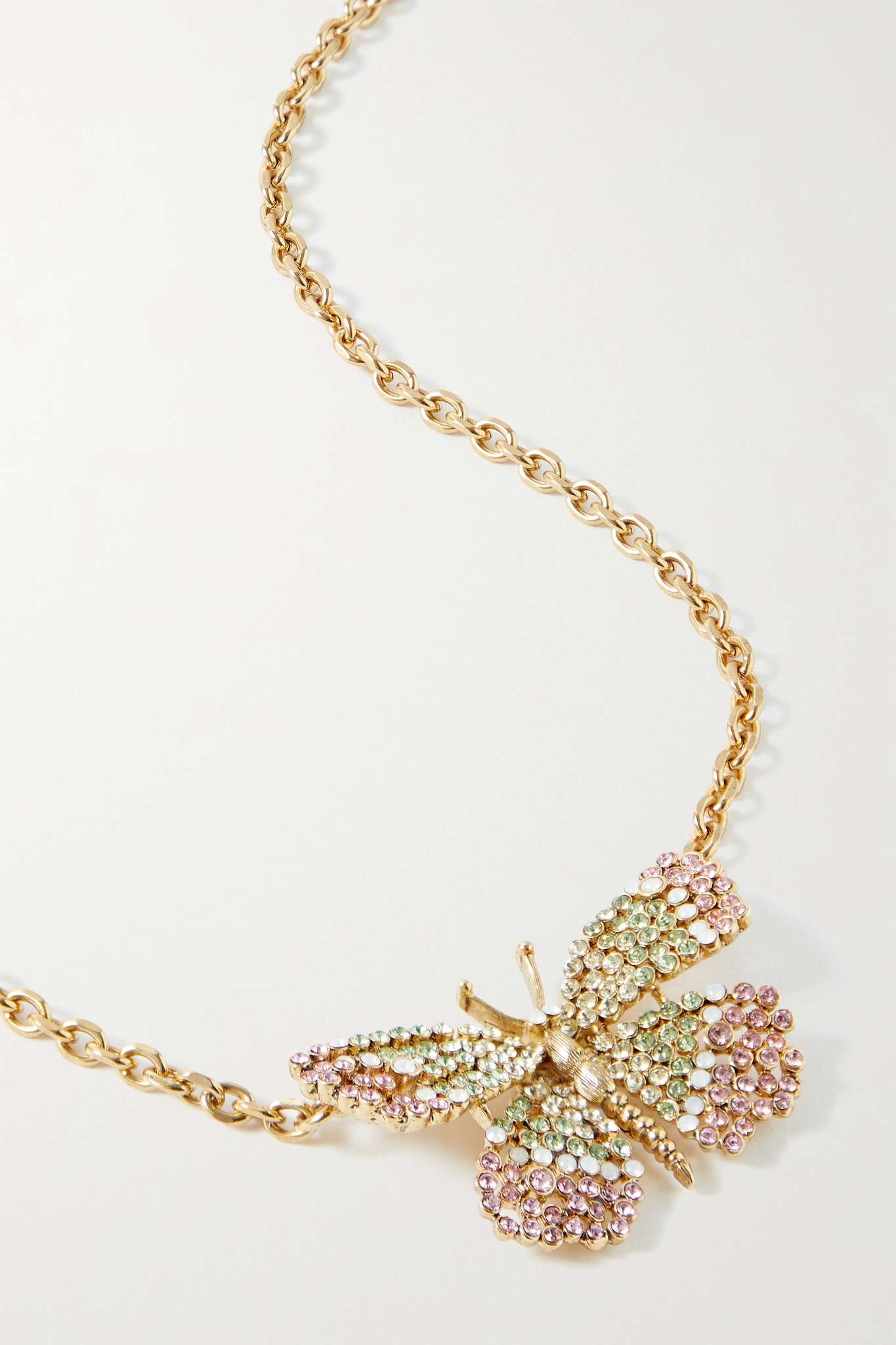 Gold-tone Swarovski crystal necklace - 1