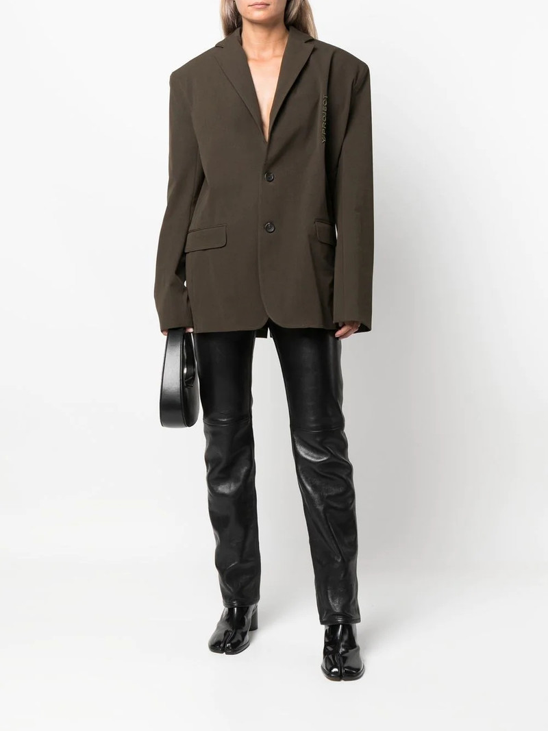 Y/Project logo-embroidered blazer outlook