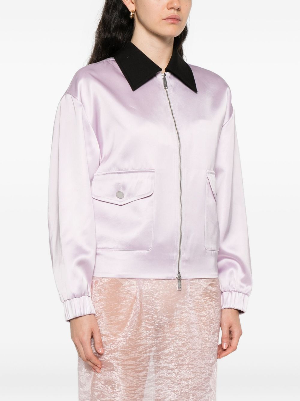 contrast-collar jacket - 3