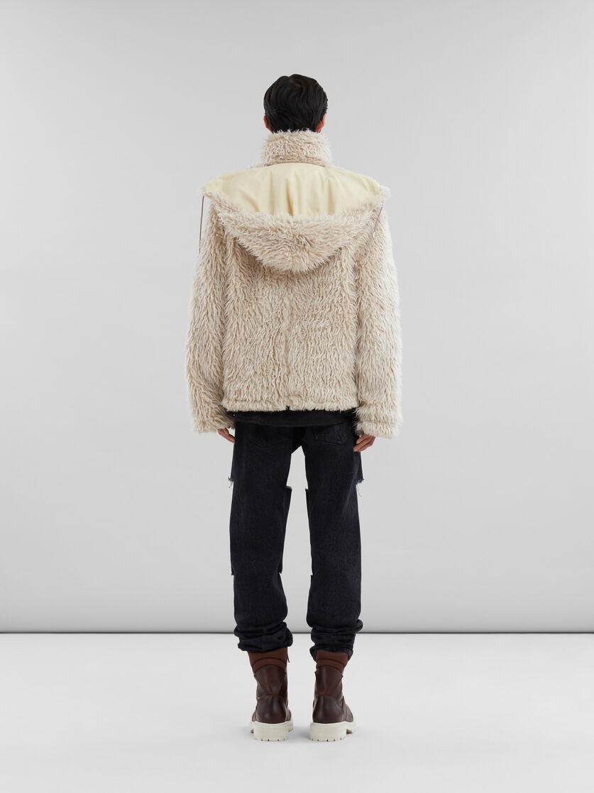OAT SHAGGY JACKET WITH DETACHABLE HOOD - 3