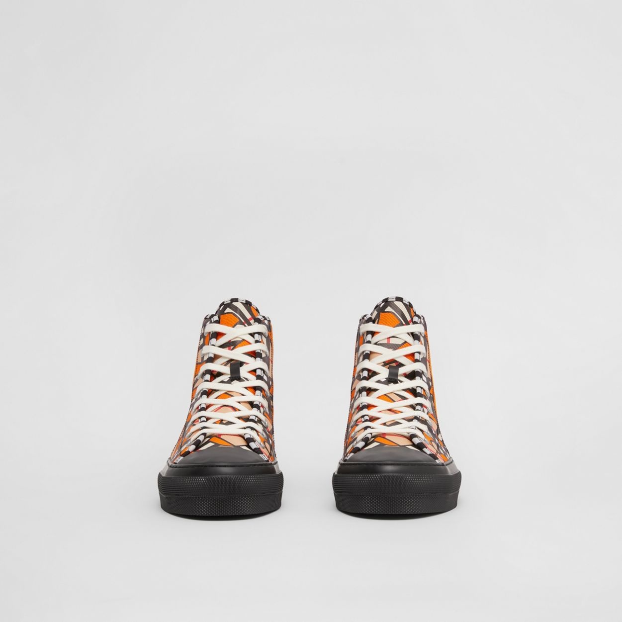 Monogram Linen Cotton Blend High-top Sneakers - 4