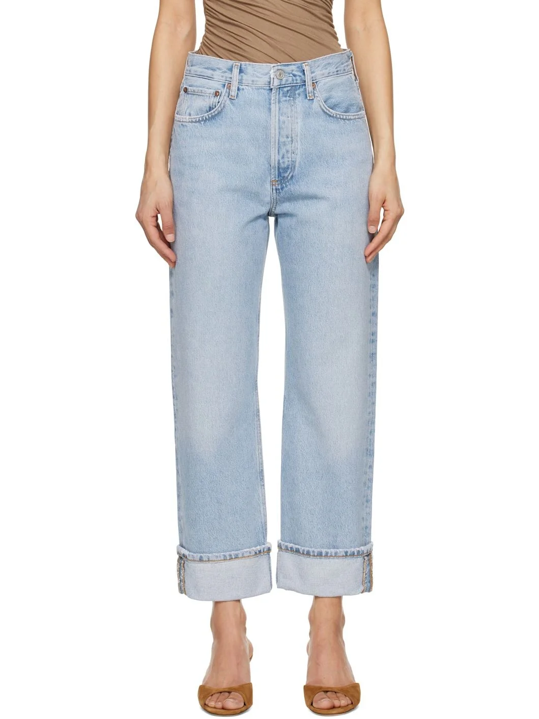 Blue Fran Low Slung Straight Jeans - 1