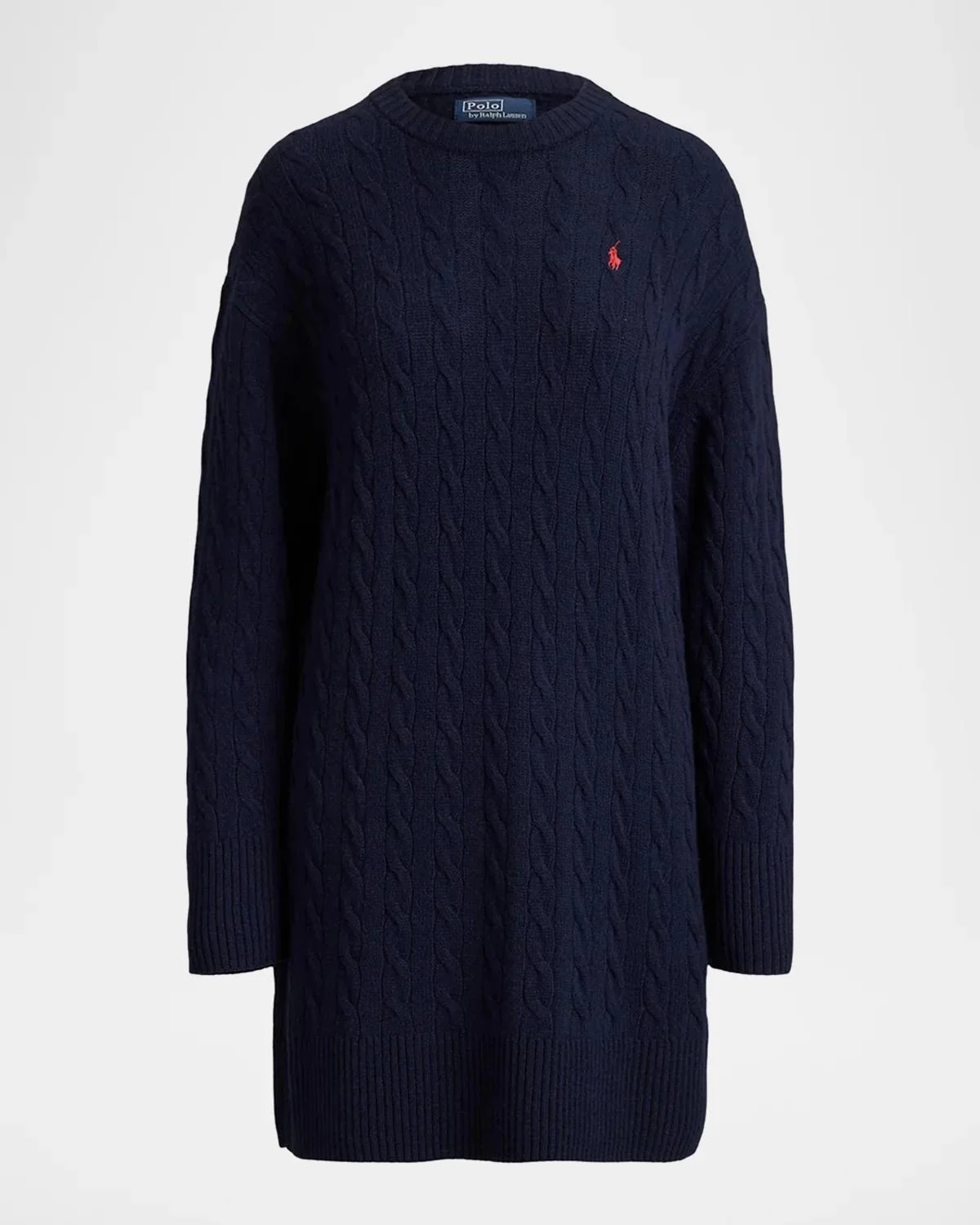 Cable-Knit Wool-Cashmere Sweater Dress - 1