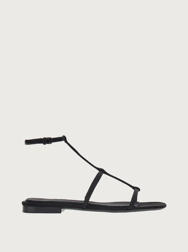 FLAT SANDALS WITH SQUARE TOE - 1