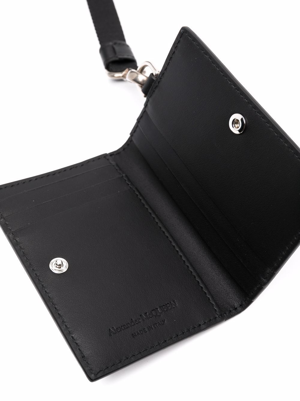 logo-debossed lanyard cardholder - 2