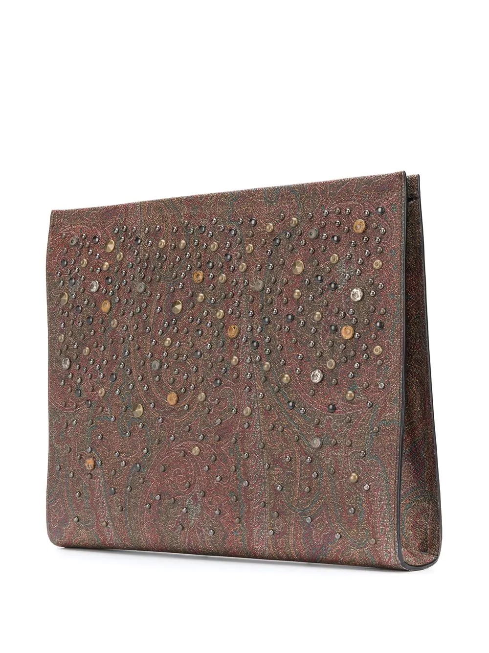 stud-embellished clutch bag - 3