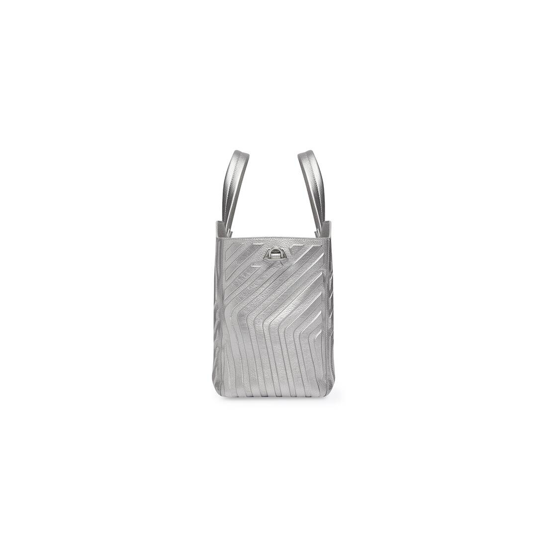 car medium east-west tote bag with strap metallized - 3