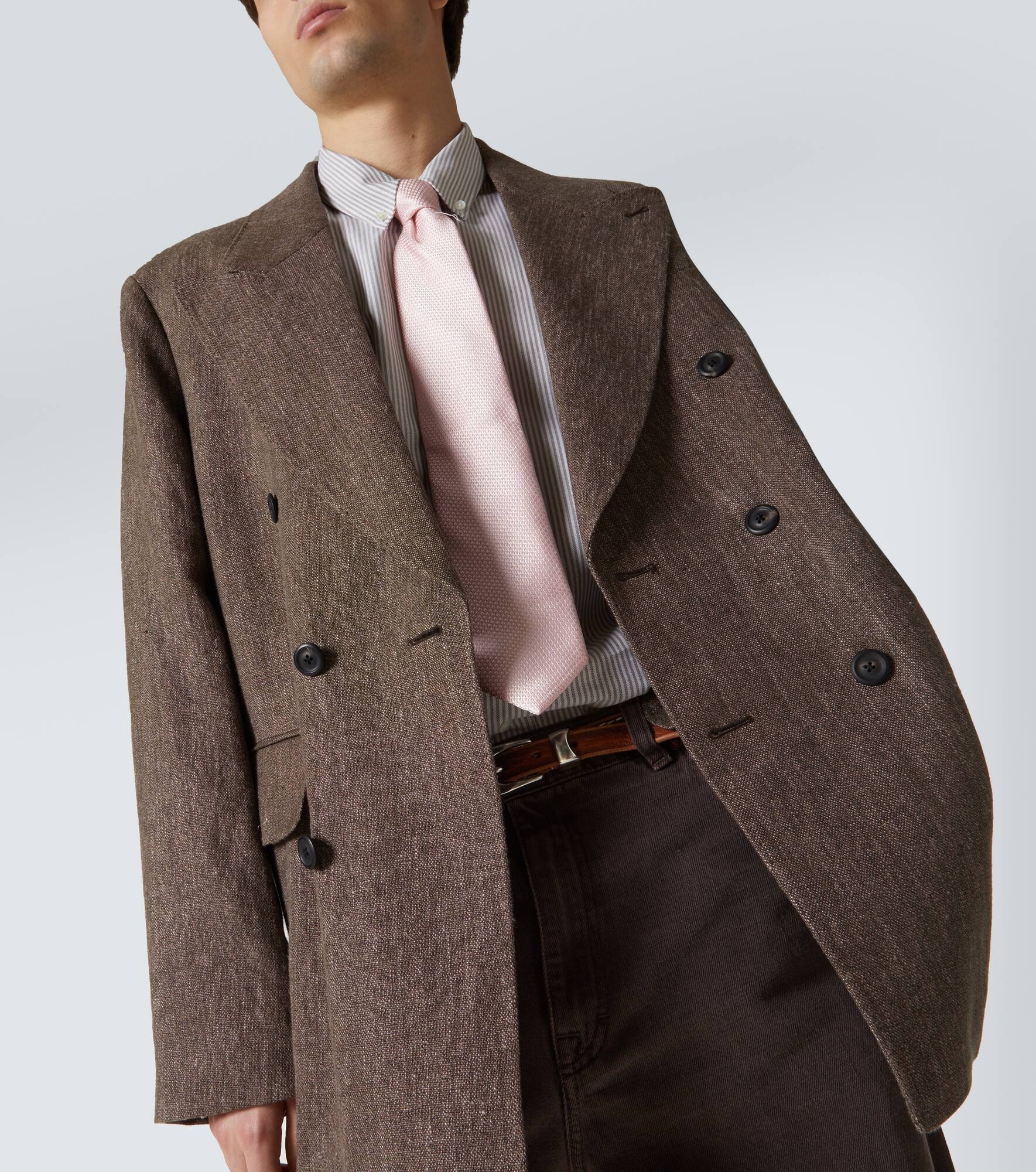 Sharp DB linen and cotton blazer - 5