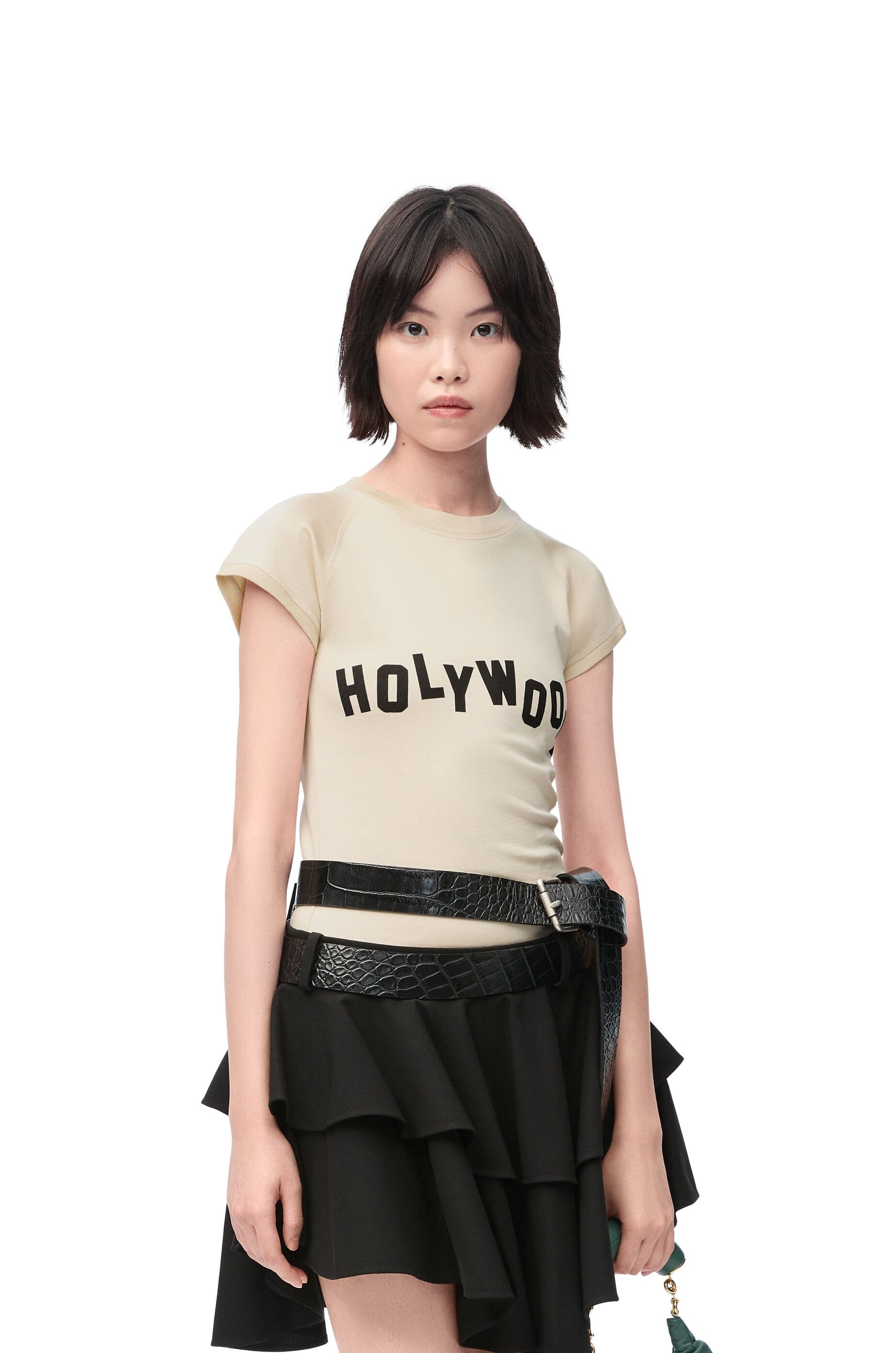 Small fit T-shirt in cotton and viscose - 3