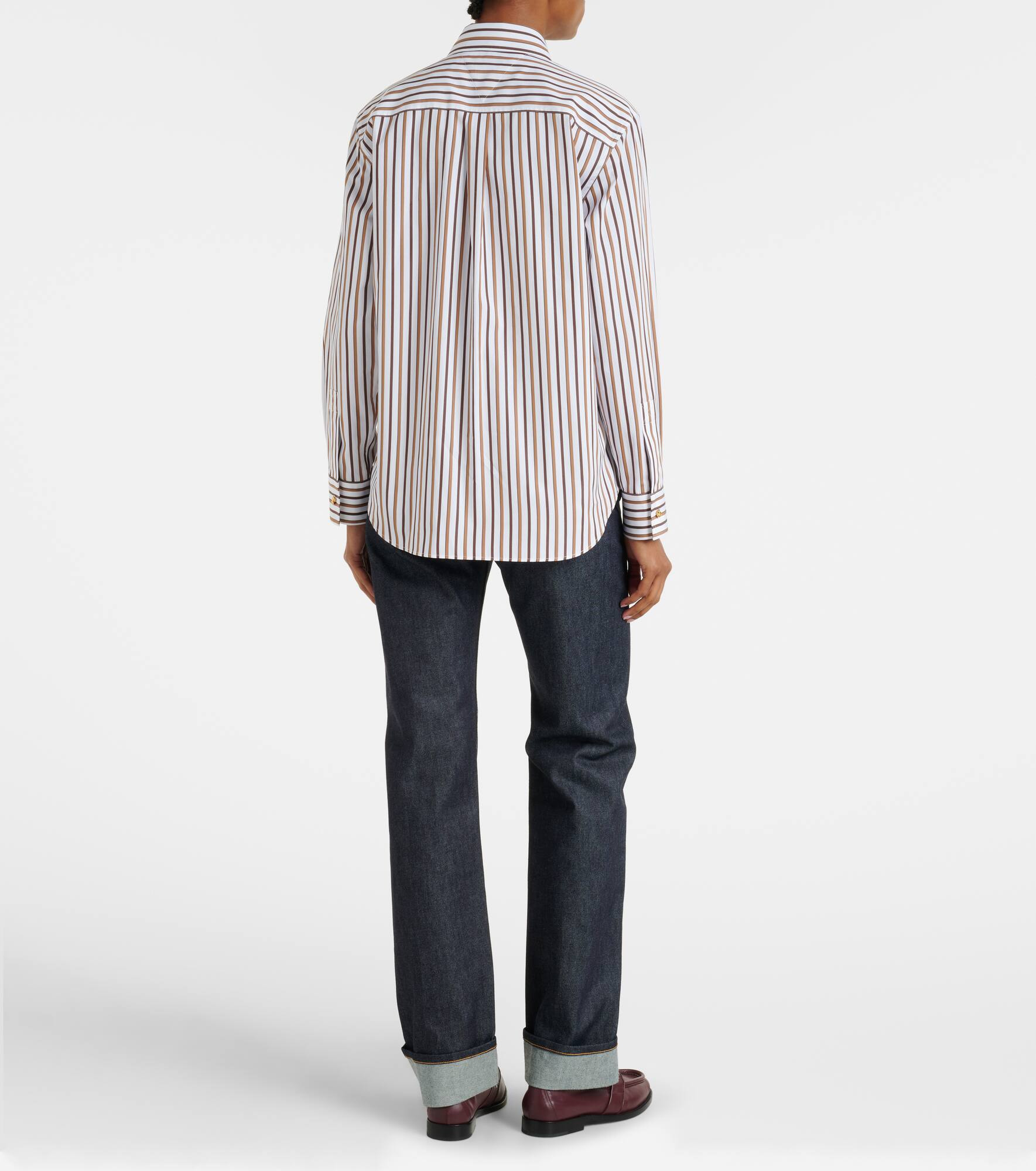 Striped cotton poplin shirt - 3